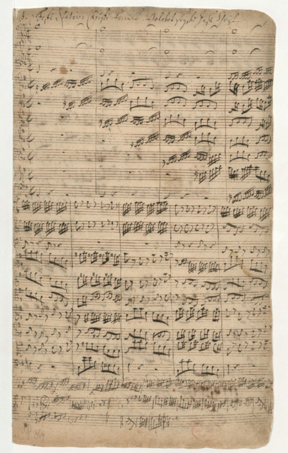 图为巴赫《颂扬耶稣基督》, BWV 91 - 手稿